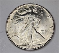 1946 AU Grade Walking Liberty Half Dollar