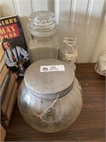 4 Vintage Drug Store Jars