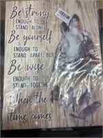 Wolf Wall Art Motivational Picture 12x16