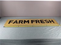 Embossed Tin Farm Fresh Sign (48" x 10")