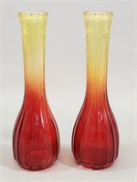 Two Amberina Vases