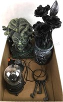 (4)pc Halloween Decor W/ Animated Medusa Head