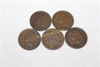 6 PIECE U.S. COIN INDIAN HEAD COPPER PENNY SET