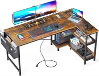 ODK 55 Inch L Shaped Gaming Desk with Shelf
