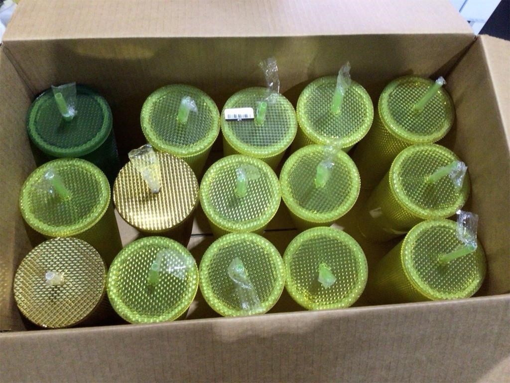 Flash Box Of Cups With Straws