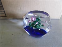 windowed floral paperweight