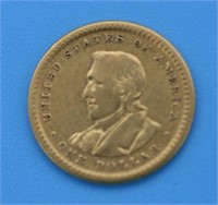 1905 LEWIS & CLARK $1 GOLD COIN, 1.6 G, X.F. AU