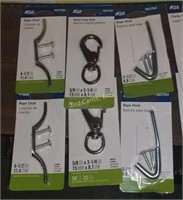 Lot Of New Rope Snap Hooks & Rope Cleat