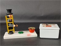Chimney Sweep Porcelain Box & Incense Holder