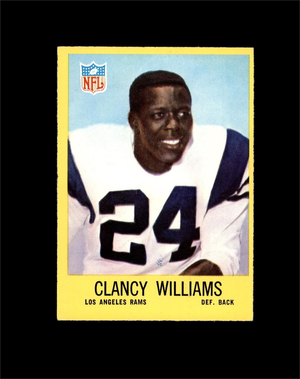 1967 Philadelphia #92 Clancy Williams EX to EX-MT+