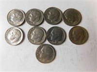 9 assorted dimes