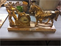 Vintage Horse & Cowboy Clock Works