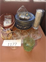 Misc Vintage Jewelry Holders, Glassware