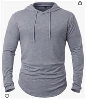 Sz S Men's Athletic Hooded Shirts Long Sleeve
