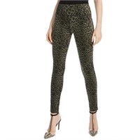 $60  INC Womens Pants Leopard Print Skinny Green 2