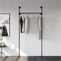 pamo Industrial pipe clothing rack metal black - W