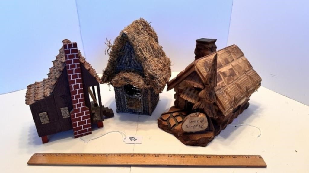 Folk art wooden houses