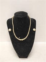 novo perla pearl necklace and earrings