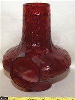 MCM Amberina Textured Art Glass Chimney Lantern