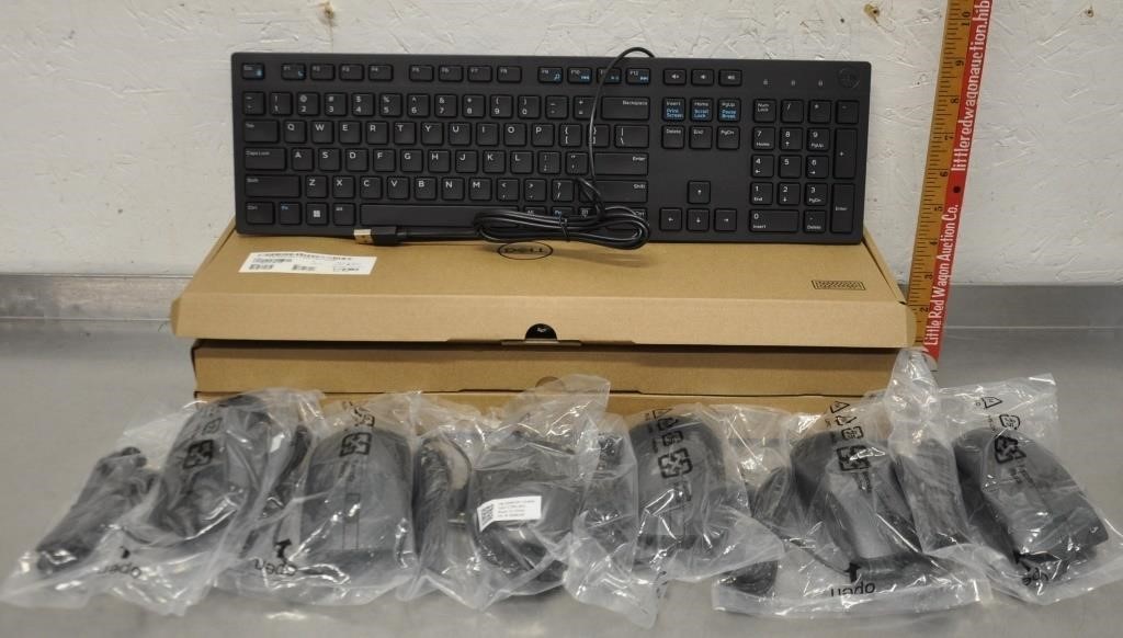 3 keyboards, 6 mice - Dell, new