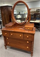 Davis Cabinet Co. Cherry Empire Style Dresser
