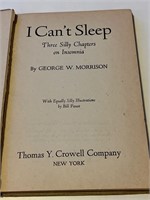 I can’t sleep by George W Morrison first edition