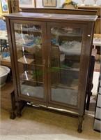 Exceptional antique oak china cabinet with