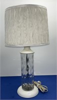 Wavy Glass Table Lamp with Shade  24” h