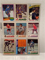 9 X 70’s & 80’s Hockey Cards
