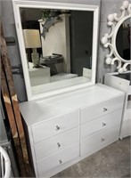 6 Drawer Dresser with Mirror 48 x 18 x 29.5” h