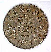 CANADA: 1921 Small Cent Extra Fine XF