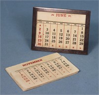 Vintage Sterling Silver Desk Calendar