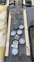 Vintage canning jars, and lids