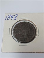 1848 One Cent Coin