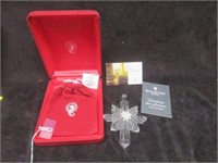 WATERFORD CRYSTAL ORNAMENT WITH BOX 4.5"T