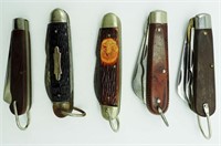 (5) Vintage Folding Pocket Knives; MKlein & Sons