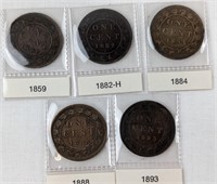 1859~1893 CDN CENT COINS