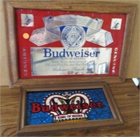 (2) Budweiser Beer Signs