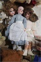 COLLECTION OF VINTAGE BISQUE DOLLS