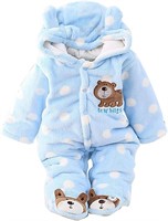 $20  Newborn Baby Jumpsuit Hoody Coat 9-12M Blue