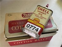 Vintage Shell Handy oil and Cotton balls  (Con2)