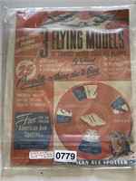 1944 WWll 3 Flying models Model paper plane