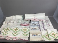 Needlepoint & Crocheted Pillowcases