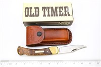 Old Timer Folding Knife w/ Leather Sheath