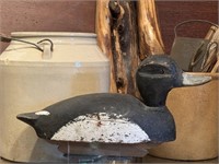 Antique Hand Carved Bufflehead Working Decoy
