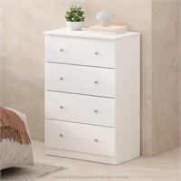Furinno Chest Drawer  4-Tier  Solid White
