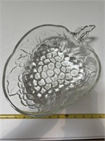 Clear Glass Grape Bowl