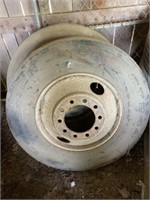 2 - 11R24.5 Semi Tires with Rims