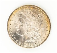 Coin 1881-CC Morgan Silver Dollar Toned Rev-BU