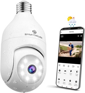 NEW $90 Light Bulb Security Camera Outdoor Wireles